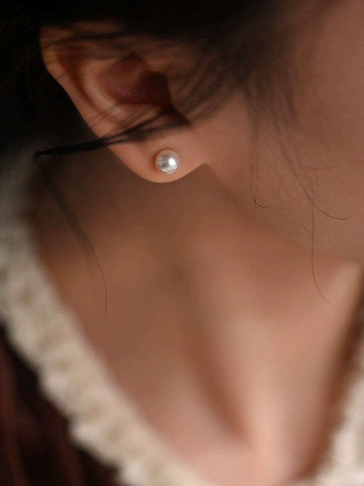パールピアス スタッド 真珠6mm Broid